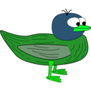 download Cartoon Duck clipart image with 90 hue color