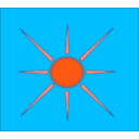 download Sun With Blue Sky clipart image with 315 hue color