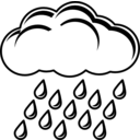 download Raincloud Black White clipart image with 90 hue color