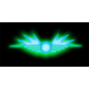 download Glowing Wing Symbol clipart image with 315 hue color
