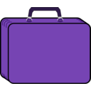 download Little Tan Suitcase clipart image with 225 hue color