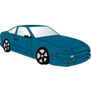 download Blue Car clipart image with 315 hue color