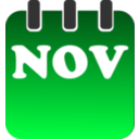 download November clipart image with 135 hue color