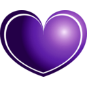 download Heart clipart image with 270 hue color