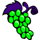 download Simple Fruit Grapes clipart image with 180 hue color