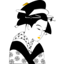 download Japan Woman Black And White clipart image with 45 hue color