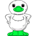 download Standing Duck clipart image with 90 hue color