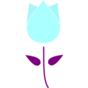 download Tulip Flower clipart image with 180 hue color