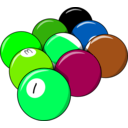 download 9 Balls clipart image with 90 hue color