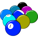 download 9 Balls clipart image with 180 hue color