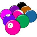 download 9 Balls clipart image with 270 hue color