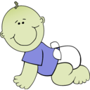 download Baby Boy Crawling clipart image with 45 hue color