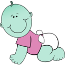 download Baby Boy Crawling clipart image with 135 hue color