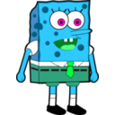 download Sponge Bob Squarepant clipart image with 135 hue color