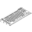 download Computer Keyboard 2 clipart image with 225 hue color