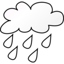 download Rain Line Art clipart image with 180 hue color