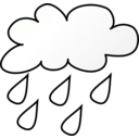 download Rain Line Art clipart image with 270 hue color