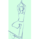download Yoga Tree Pose clipart image with 90 hue color