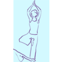 download Yoga Tree Pose clipart image with 135 hue color