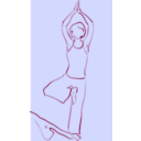 download Yoga Tree Pose clipart image with 180 hue color