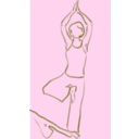 download Yoga Tree Pose clipart image with 270 hue color
