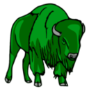 download Bison Leif Lodahl 01 clipart image with 90 hue color