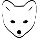 download Arctic Fox Head clipart image with 225 hue color