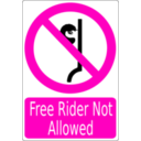 download Free Rider Not Allowed clipart image with 315 hue color