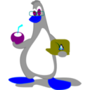 download Pinguim Np clipart image with 180 hue color