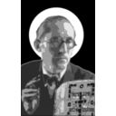 download Saint Le Corbusier clipart image with 180 hue color