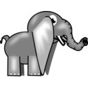 download Elephant clipart image with 180 hue color