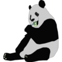 download Panda clipart image with 90 hue color