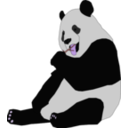 download Panda clipart image with 270 hue color