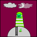 download Lighthouse clipart image with 90 hue color