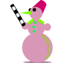 download Snowman Traffic Cop By Rones clipart image with 90 hue color