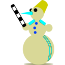 download Snowman Traffic Cop By Rones clipart image with 180 hue color