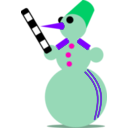 download Snowman Traffic Cop By Rones clipart image with 270 hue color