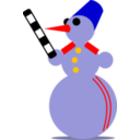 Snowman Traffic Cop By Rones