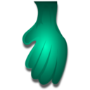 download Green Monster Hand 1 clipart image with 45 hue color