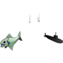 download Prehistoric Looking Fish clipart image with 225 hue color