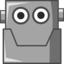 Cute Robot Head Same Eyes