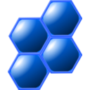 download Honeycomb clipart image with 180 hue color