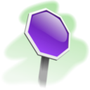 download Stop Sign Angled 01 clipart image with 270 hue color