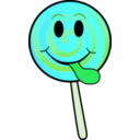 download Lollipop Smiley clipart image with 135 hue color