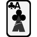 download Ace Of Clubs clipart image with 315 hue color