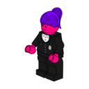 download Lego Town Policewoman clipart image with 270 hue color