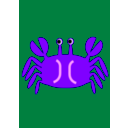 download Crab clipart image with 270 hue color