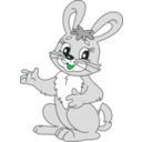 download Tale Rabbit clipart image with 135 hue color