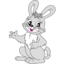 download Tale Rabbit clipart image with 315 hue color