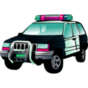 download Police Car clipart image with 315 hue color